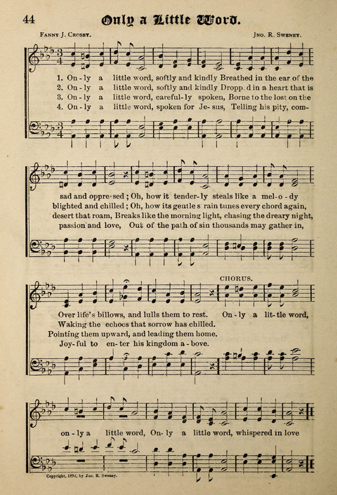 Praise in Song: a collection of hymns and sacred melodies page 44