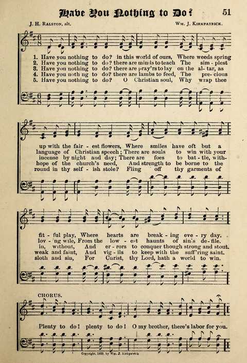 Praise in Song: a collection of hymns and sacred melodies page 51