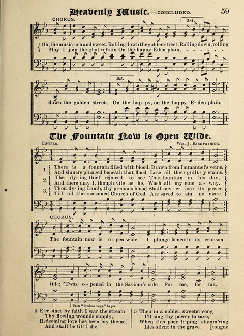 Praise in Song: a collection of hymns and sacred melodies page 59