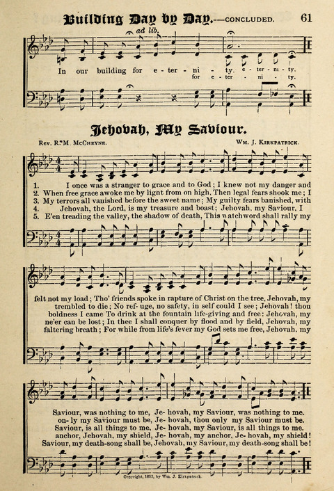 Praise in Song: a collection of hymns and sacred melodies page 61