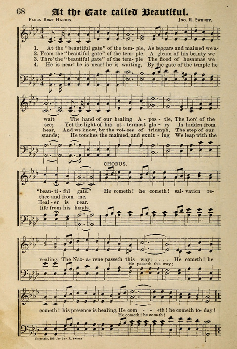 Praise in Song: a collection of hymns and sacred melodies page 68