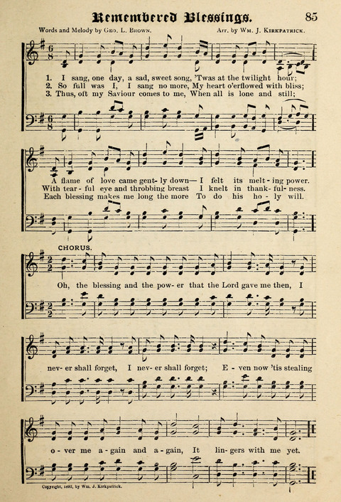 Praise in Song: a collection of hymns and sacred melodies page 85