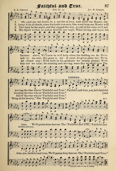 Praise in Song: a collection of hymns and sacred melodies page 87