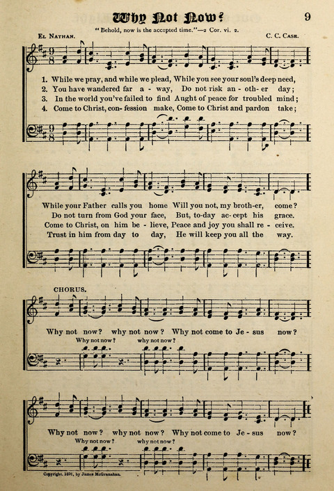 Praise in Song: a collection of hymns and sacred melodies page 9