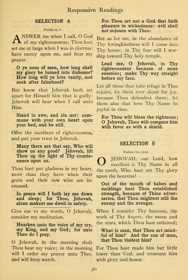 The Psalter: with responsive readings page 365