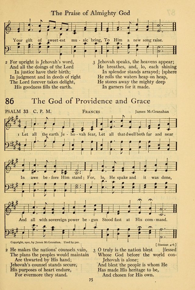 The Psalter: with responsive readings page 75