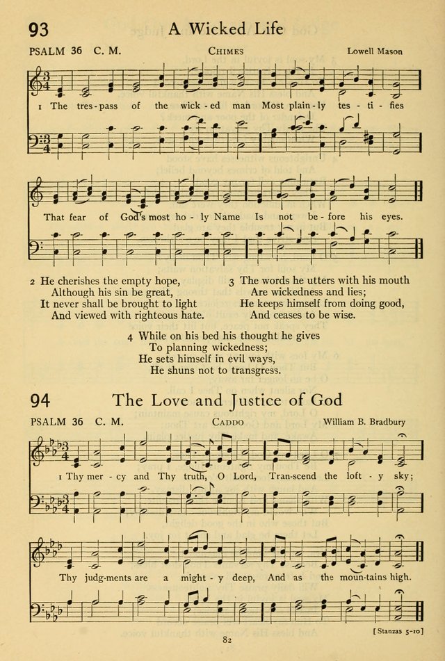 The Psalter: with responsive readings page 82