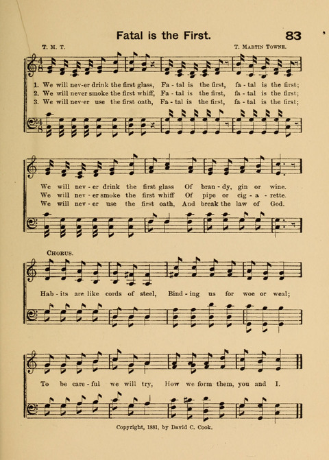 Primary Songs No. 2: for the primary class in the sabbath school and for use in the home, the kindergarten and day school page 83