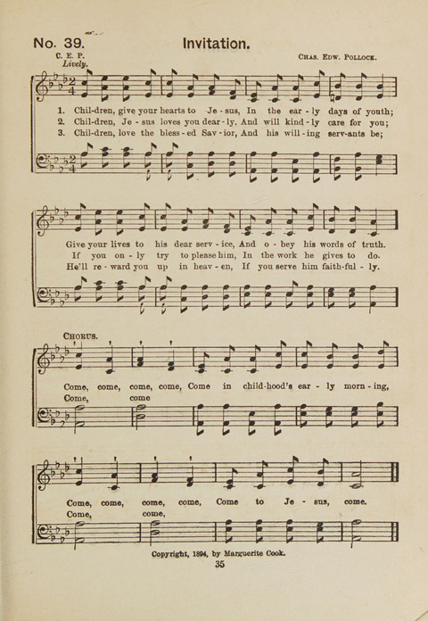 Primary Songs No. 3: for the primary department in the Sunday school, and for use in the home page 33