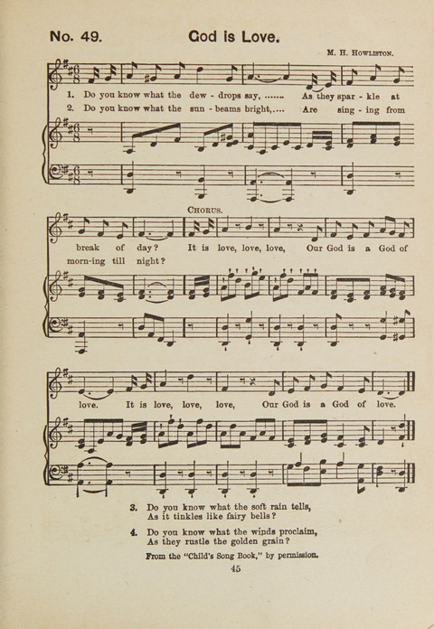 Primary Songs No. 3: for the primary department in the Sunday school, and for use in the home page 43