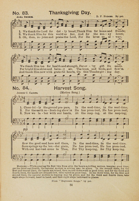 Primary Songs No. 3: for the primary department in the Sunday school, and for use in the home page 82