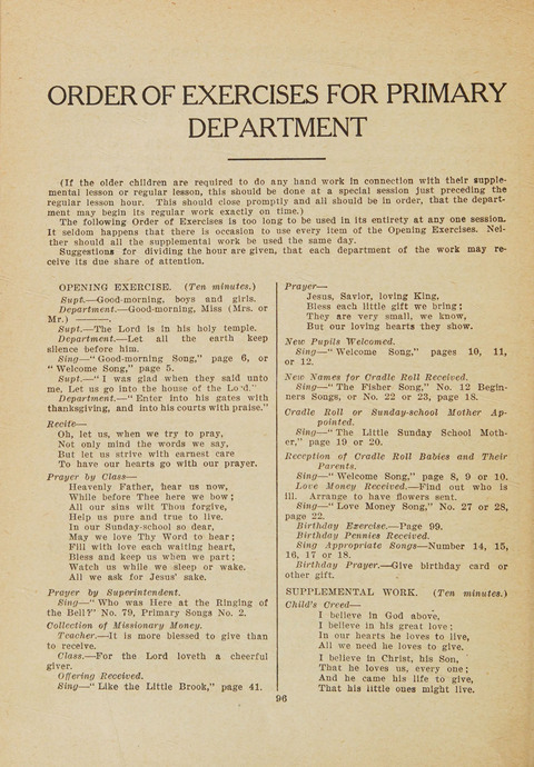 Primary Songs No. 3: for the primary department in the Sunday school, and for use in the home page 94