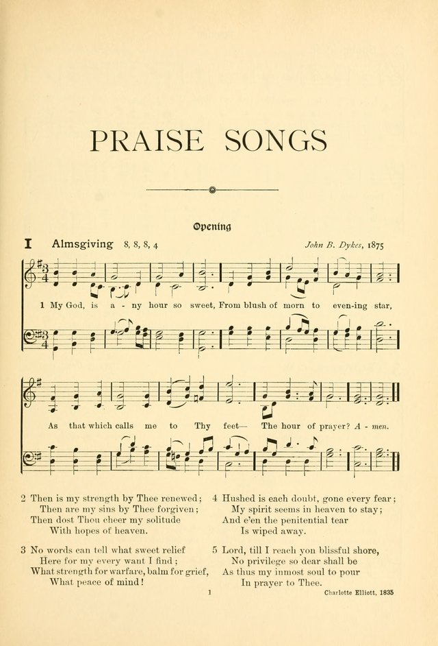 Praise Songs: a Collection of Hymns and Tunes page 14