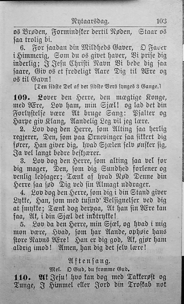 Psalmebog, udgiven af Synoden for den norske evangelisk-lutherske Kirke i Amerika (2nd ed.) page 109