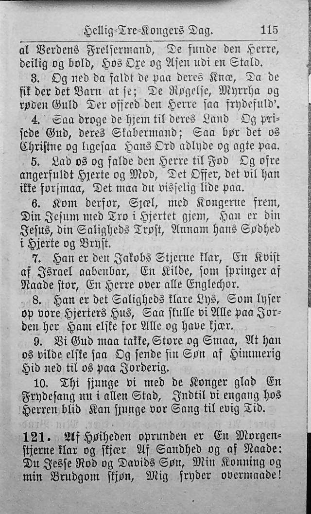 Psalmebog, udgiven af Synoden for den norske evangelisk-lutherske Kirke i Amerika (2nd ed.) page 121