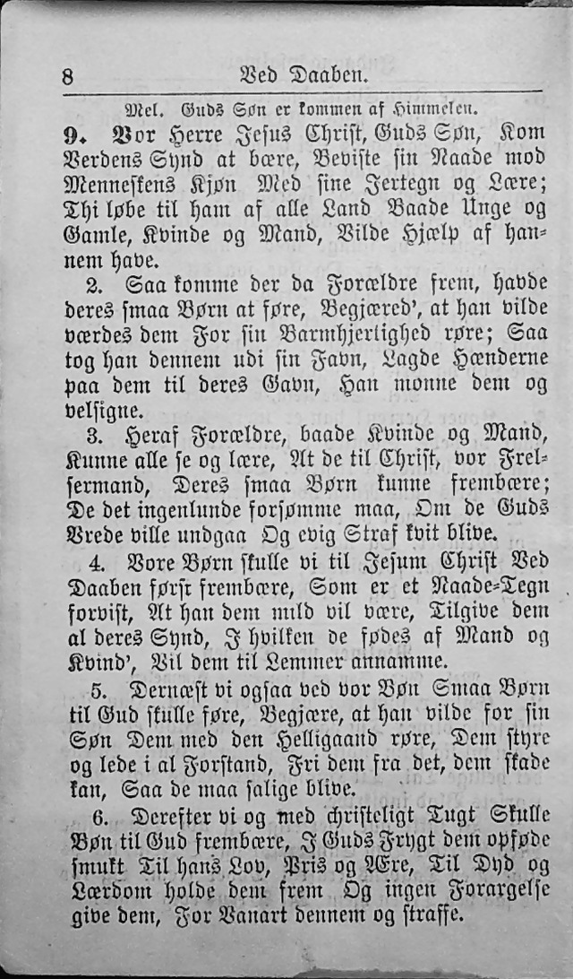 Psalmebog, udgiven af Synoden for den norske evangelisk-lutherske Kirke i Amerika (2nd ed.) page 9