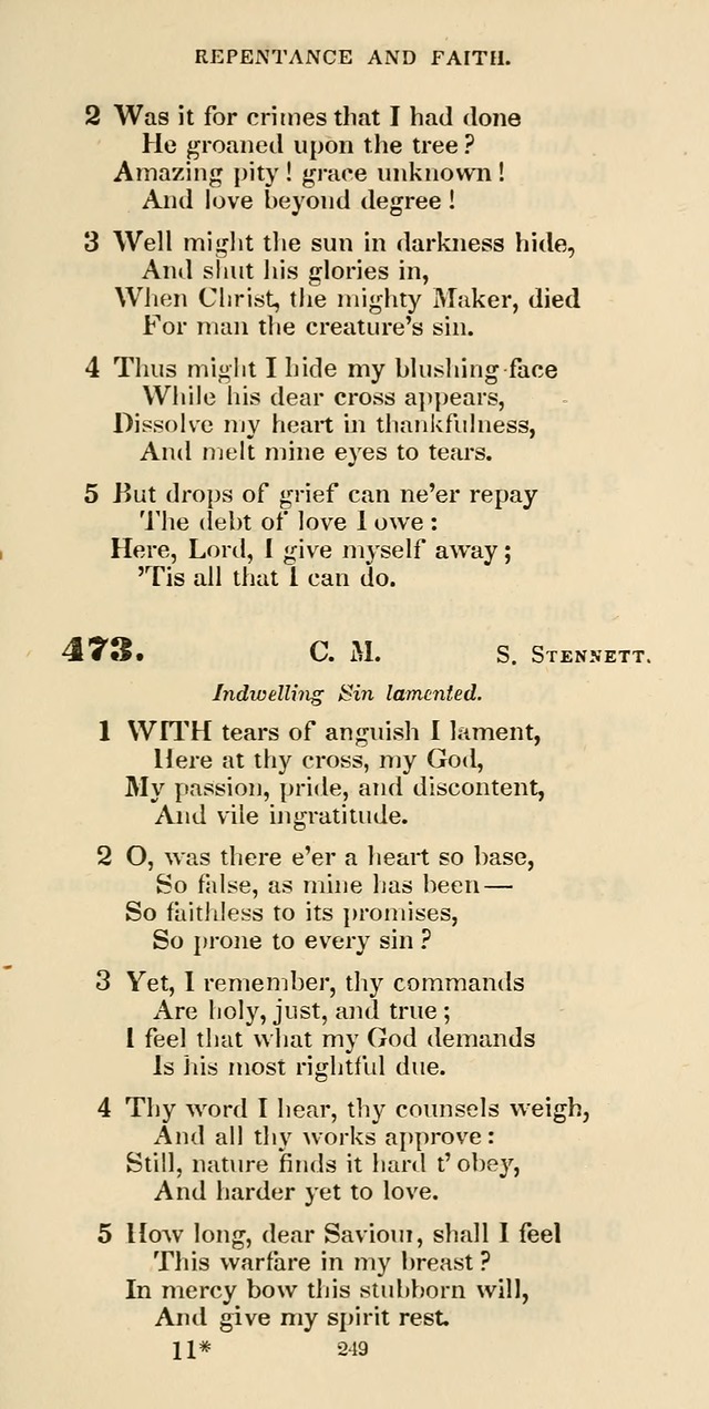 The Psalmist: a new collection of hymns for the use of Baptist churches; with a supplement page 309