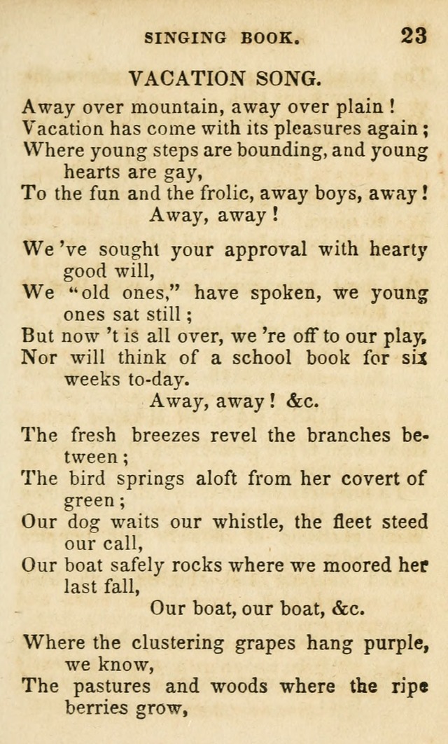 The Public School Singing Book: a collection of original and other songs, odes, hymns, anthems, and chants used in the various public schools page 25