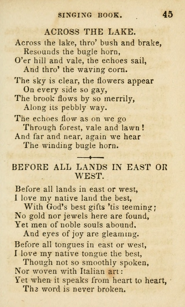 The Public School Singing Book: a collection of original and other songs, odes, hymns, anthems, and chants used in the various public schools page 49