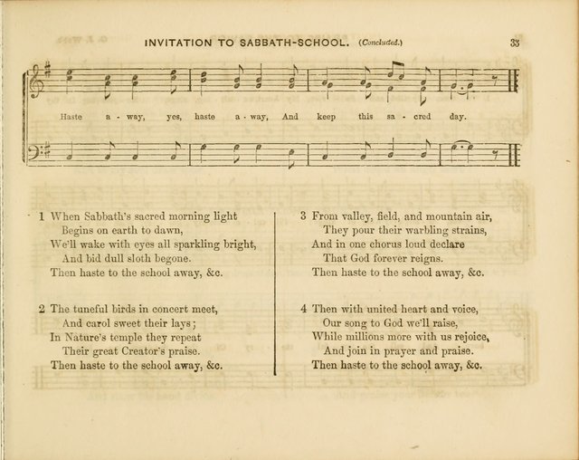 Plymouth Sabbath School Collection: or, Hymns and Tunes page 33