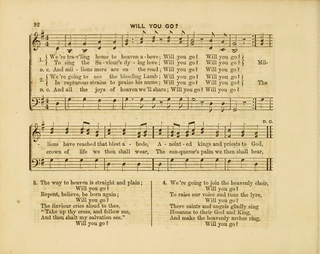 Plymouth Sabbath School Collection: or, Hymns and Tunes page 92