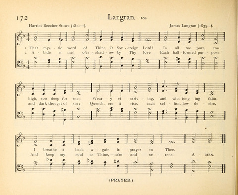 Plymouth Sunday-School Hymnal: for use in schools, prayer-meetings, and missions page 172