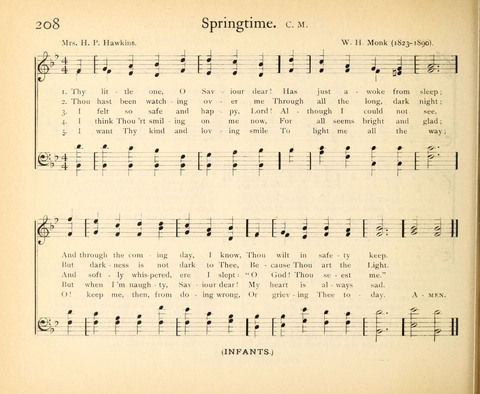 Plymouth Sunday-School Hymnal: for use in schools, prayer-meetings, and missions page 208