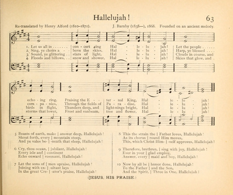 Plymouth Sunday-School Hymnal: for use in schools, prayer-meetings, and missions page 63