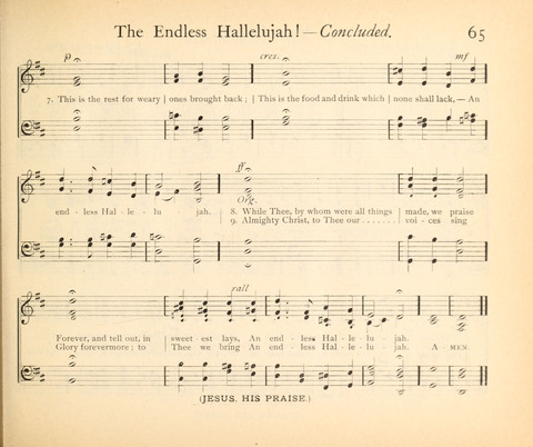 Plymouth Sunday-School Hymnal: for use in schools, prayer-meetings, and missions page 65