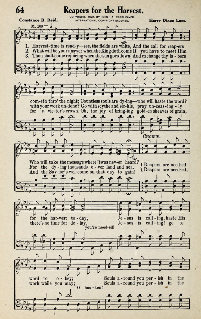 Progressive Sunday School Songs page 64