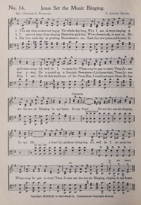 Praise and Service Songs for Sunday Schools page 16