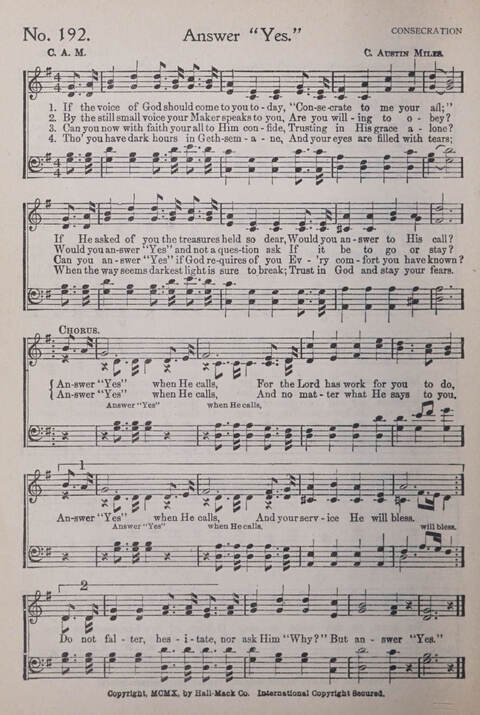 Praise and Service Songs for Sunday Schools page 168