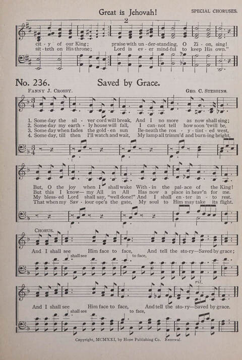 Praise and Service Songs for Sunday Schools page 209