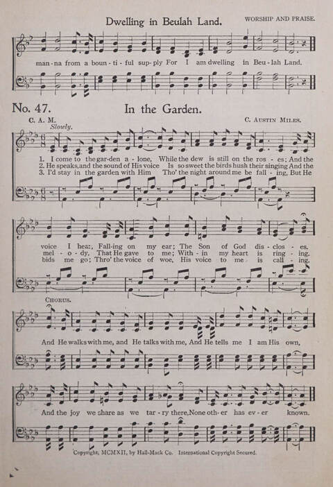 Praise and Service Songs for Sunday Schools page 45