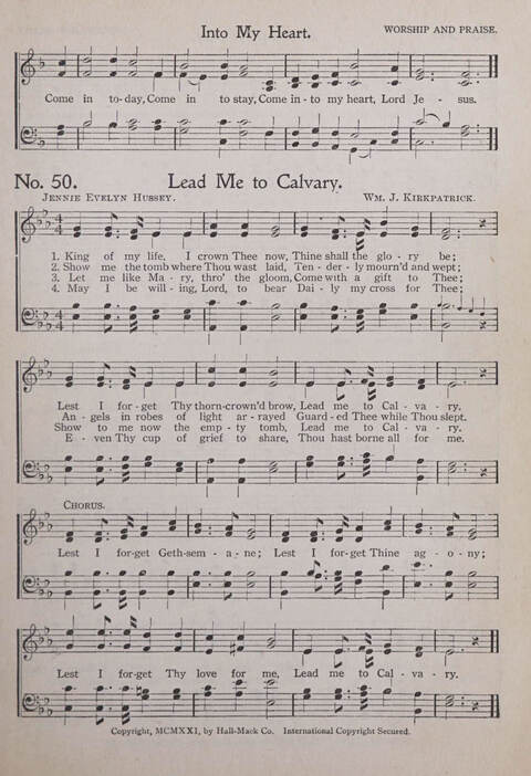 Praise and Service Songs for Sunday Schools page 47