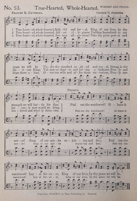 Praise and Service Songs for Sunday Schools page 50