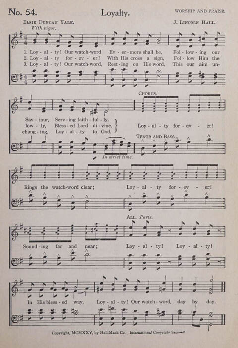 Praise and Service Songs for Sunday Schools page 51