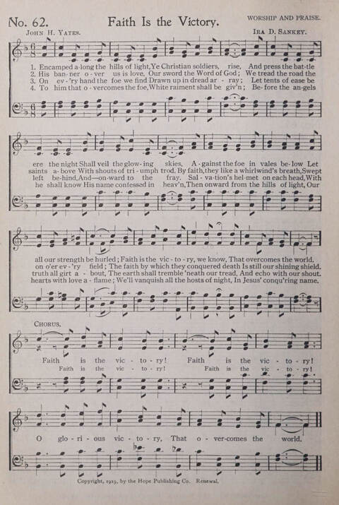 Praise and Service Songs for Sunday Schools page 58