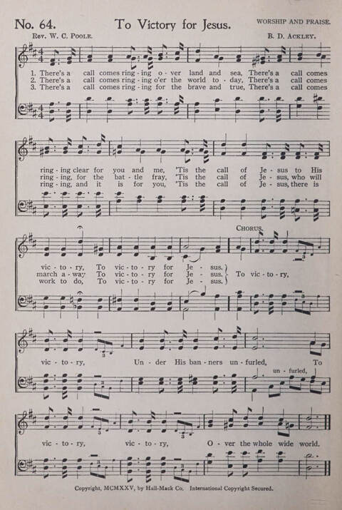 Praise and Service Songs for Sunday Schools page 60