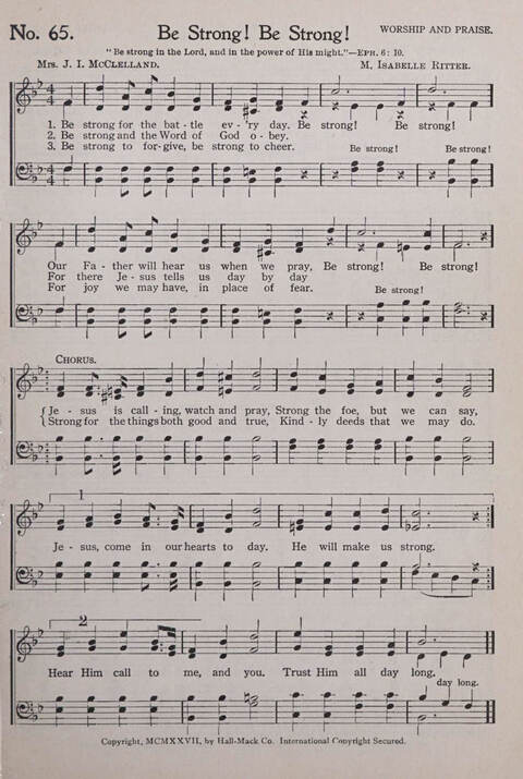 Praise and Service Songs for Sunday Schools page 61