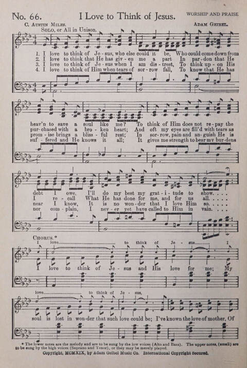 Praise and Service Songs for Sunday Schools page 62