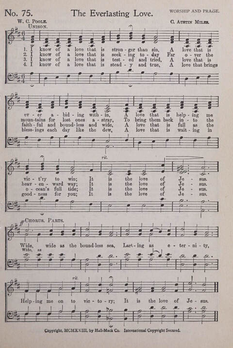 Praise and Service Songs for Sunday Schools page 71