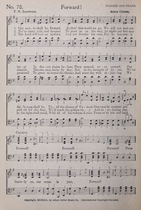 Praise and Service Songs for Sunday Schools page 74