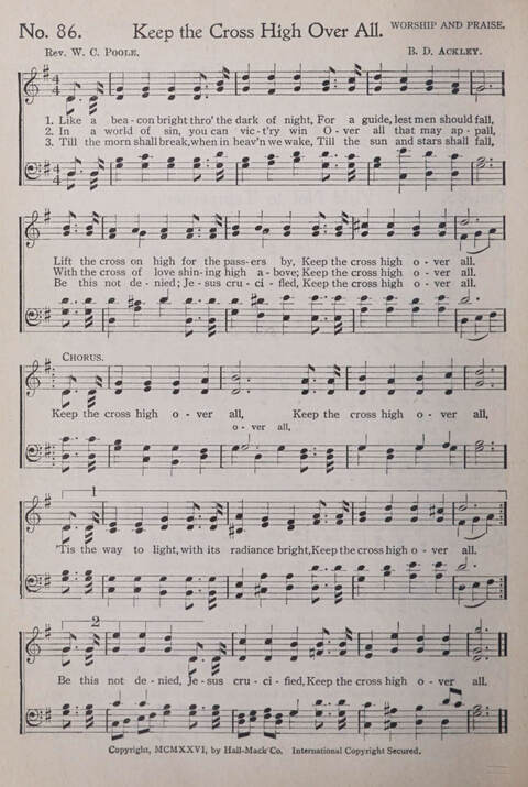 Praise and Service Songs for Sunday Schools page 82