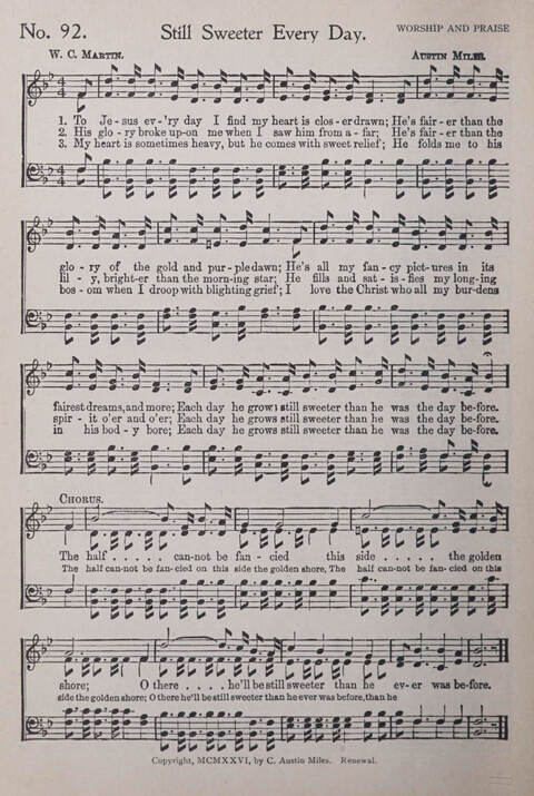 Praise and Service Songs for Sunday Schools page 88