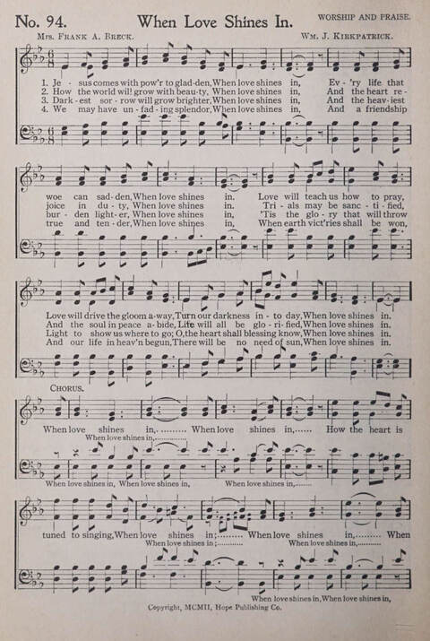 Praise and Service Songs for Sunday Schools page 90