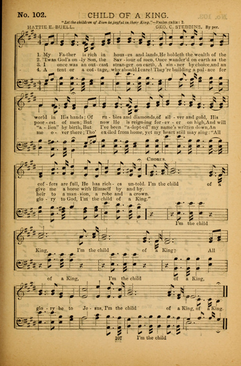 Pearls of Gospel Song: for gospel workers. a choice collection of hymns and tunes page 107