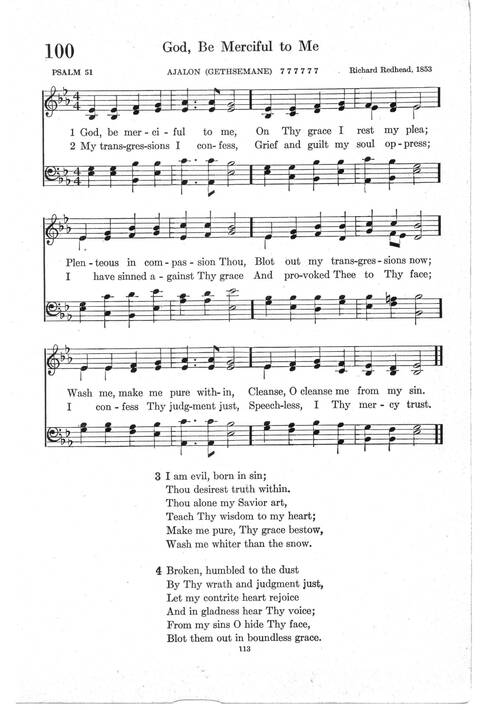 Psalter Hymnal (Red): doctrinal standards and liturgy of the Christian Reformed Church page 113