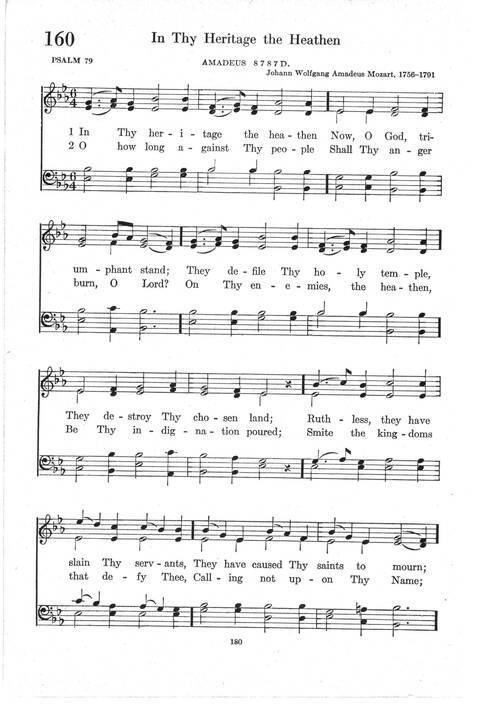 Psalter Hymnal (Red): doctrinal standards and liturgy of the Christian Reformed Church page 180