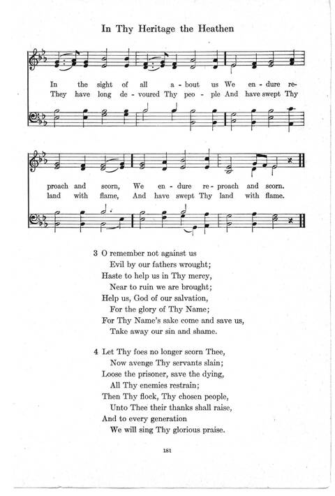 Psalter Hymnal (Red): doctrinal standards and liturgy of the Christian Reformed Church page 181